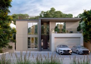 Фасад элитной виллы Sobha Elwood с гаражом